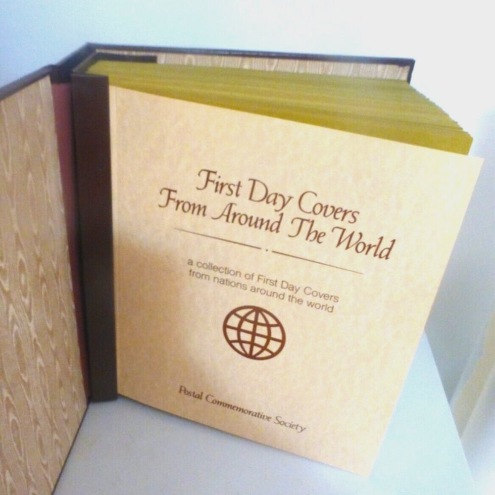 First Day Covers From Around The World STAMP ALBUM Old Stamp Collection Book